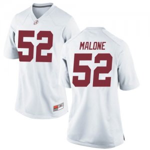 Women's Alabama Crimson Tide #52 Preston Malone White Replica NCAA College Football Jersey 2403HWEX1